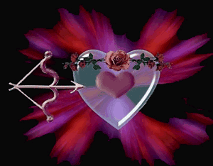 Gif animé coeur et arc